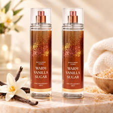 NEW Bath Body Works 2 PACK Warm Vanilla Sugar Fine Fragrance Mist 8 fl oz
