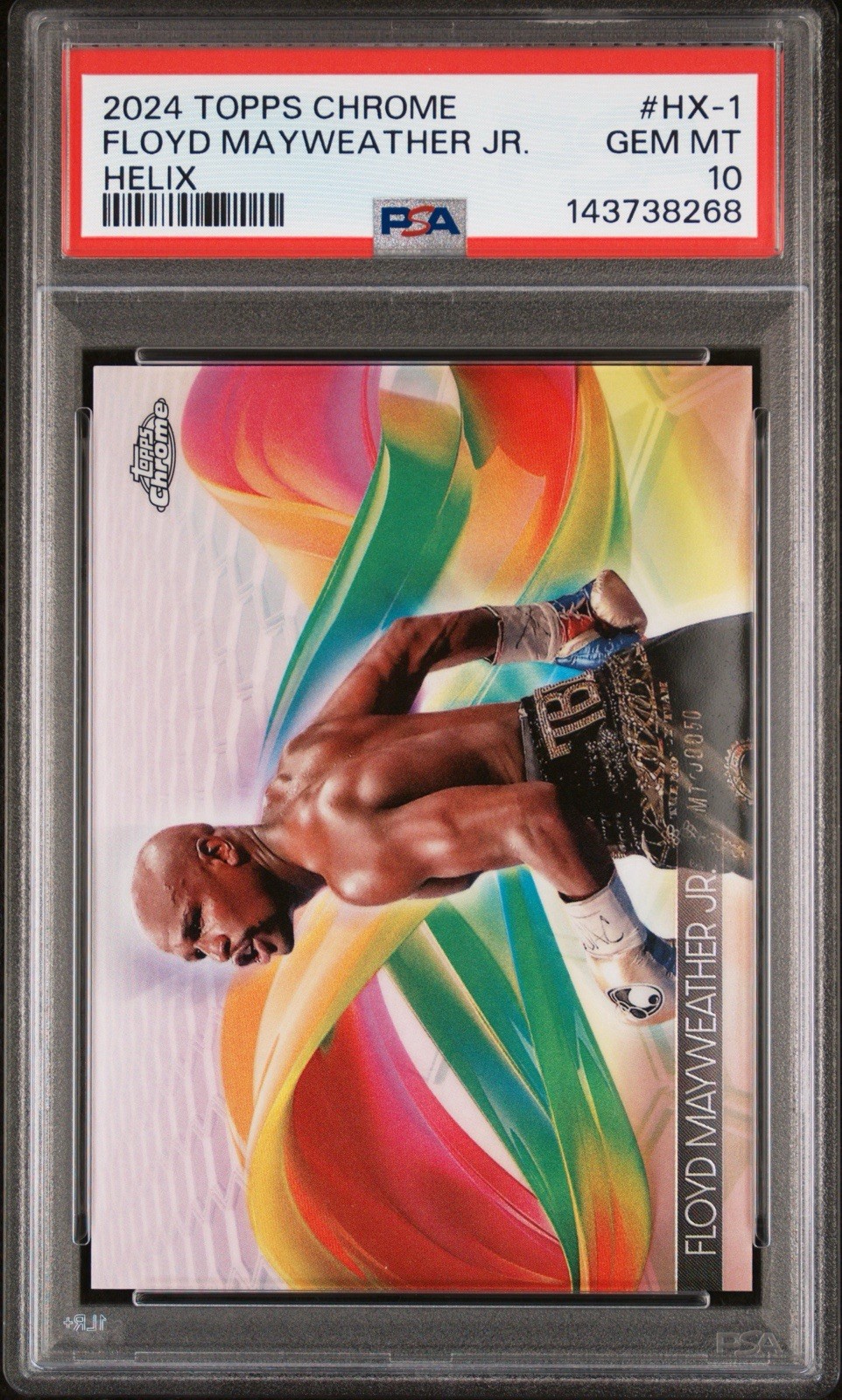 2024 Topps Chrome Boxing - Floyd Mayweather Jr. HELIX GEM MINT CASE HIT PSA 10