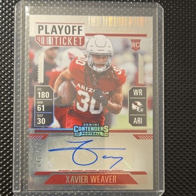 Panini 2024 Contenders Xavier Weaver Playoff Ticket RC Auto /149#158