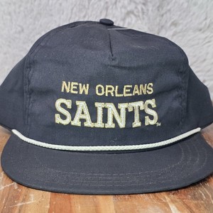 Vintage New Orleans Saints NFL AJD Authentic Proline Rope Snapback Hat