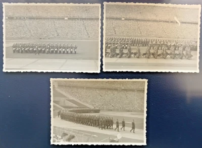 Olympiade Berlin 1936 - 3 x Privatfoto Olympiastadion – Aufmarsch / Zeremonie - Bild 1 von 4