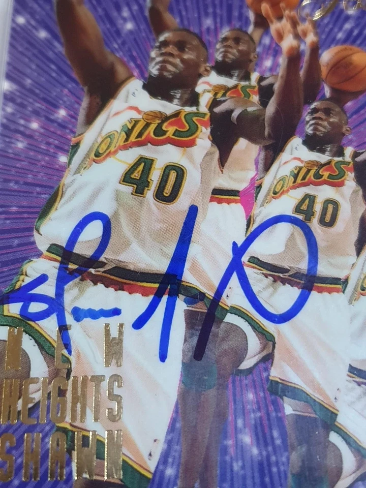 1995 Flair Shawn Kemp #5 New Heights On Card Autograph - PSA 9 (Auto 10) - image 2 of 3
