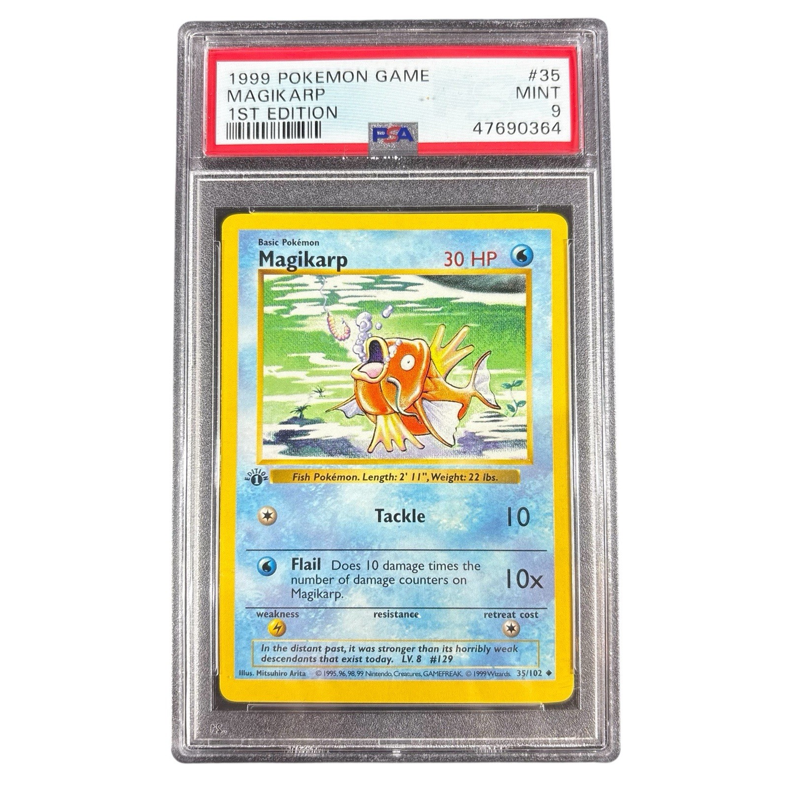 1999 Pokémon Base Set Magikarp 1st Edition #35 PSA 9 🐟 WOTC Mint