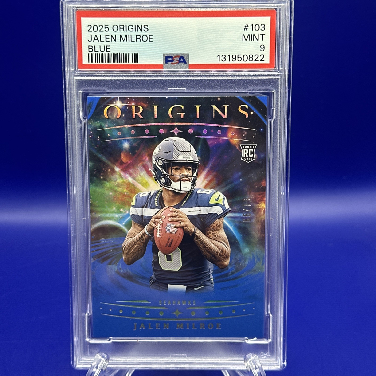 2025 Panini Origins - Rookies Jalen Milroe, Jalen Milroe #103 Blue /99 (RC)