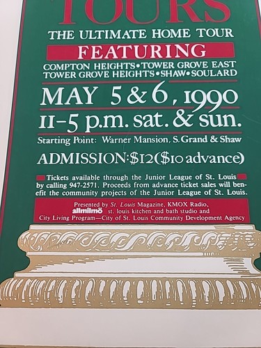 Tower Grove East St Louis MO And More 1990 Ultimate House Tours Poster 11" x 24" - Picture 7 of 18
