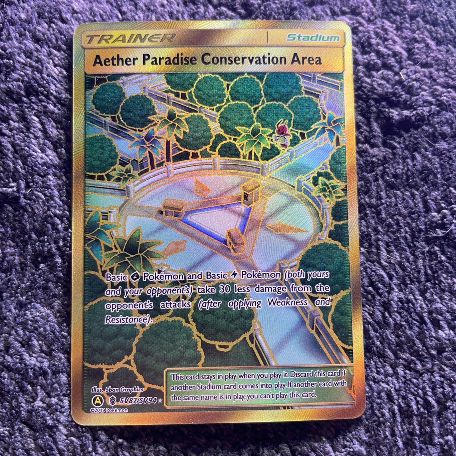Pokemon Hidden Fates: Aether Paradise Conservation Area GOLD SV87/SV94 NM/M