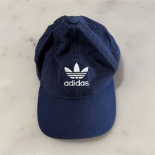 adidas Navy Baseball Cap Men Adjustable Solid Casual Sports Logo 100 Cotton