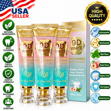 3PCS Nicotinamide Whitening Toothpaste Hydroxyapatite Deep Clean 100g Each