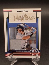 2023 Panini Stars & Stripes Maxwell Clark 18U-MC Auto Relic Gold Ink