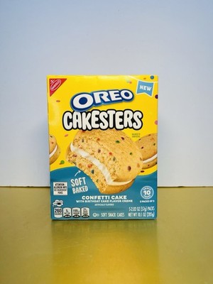  New Nabisco Oreo Cakesters CONFETTI CAKE Birthday Creme Soft Snack Box 10.1 oz