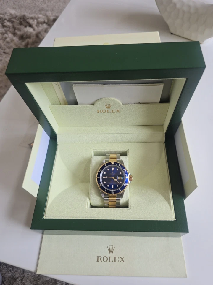 劳力士 1995 Submariner Blusy 16613 双色 18K 不锈钢 40 毫米盒装纸 — 第 2/4 张图片