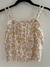 NWT American Eagle Outfitters White Cami with Yellow Floral Print Size XS