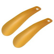 2Pcs Plastic Shoe Horn, 6.3" PP Small Shoe Horn Spoon Helper Gold