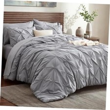 Bedsure Size Comforter Set Grey - Bed in a Bag Bedding Set 7 King 01 - Grey