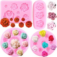 Rose Flower Fondant Mold Flower Candy Silicone Molds For Cake Decorating Cu