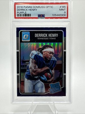 2016 Donruss Optic - Rated Rookie PURPLE #165 Derrick Henry (RC) PSA 9 ...