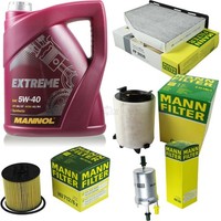 Mann Inspektionspaket 5L Mannol Extreme 5W-40 FüR Vw Golf V 1.4 Tsi Audi A3