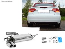 Fox Edelstahl Sportauspuff Ø70mm Audi A3 8P 1.4 TFSI 2x76mm abgeschrägt