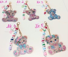 Schlüsselanhänger mit Name❤️Turnbeutel❤Schultornister❤Paintingbild❤Junge❤Mädchen