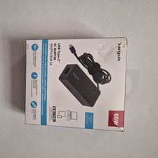 Targus 65W USB-C Laptop Charger 5.9 ft. in Black New In Box Model APA-107