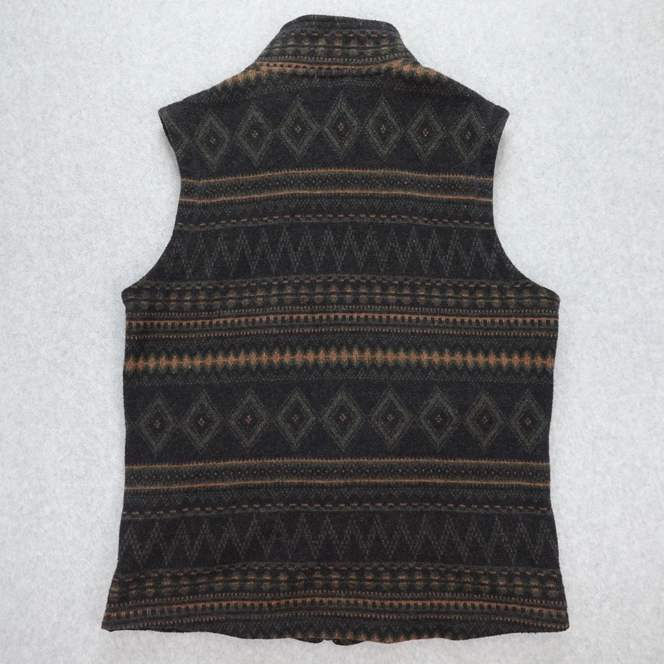 Chaleco Smartwool Para Hombres Mezcla de Lana Mediana Cremallera Completa Patrón Azteca Aire Libre Senderismo Foto 3 de 4