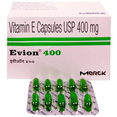 Evion 400 mg (50 Capsules) great Vitamin E For muscle Face Hair Acne Nails