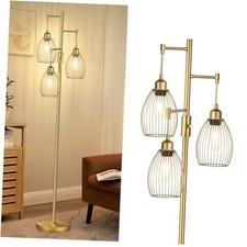 Dimmable Floor Lamp, Industrial Floor Lamps for Living Room, Gold-70 inches