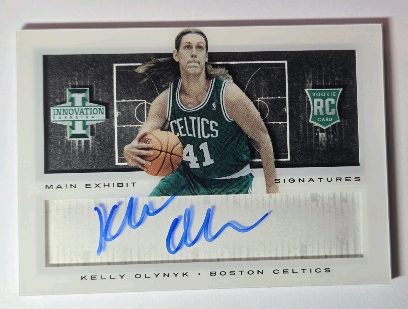 2013-14 Panini Innovation - Main Exhibit Rookie Kelly Olynyk On Card Auto