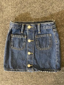Old Navy Denim Skirt 5T Toddler Blue Button Front Adjustable Waist School Casual