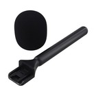 Support portable compact pour microphone d'interview sans fil avec pare-brise