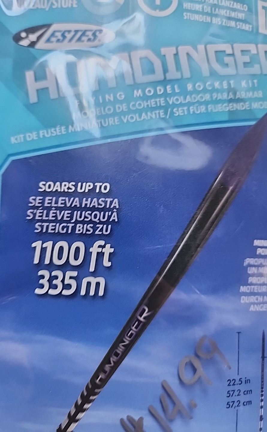 Estes Humdinger #2429 New Flying Model Rocket Kit Free Shipping!