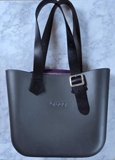 O Bag Borsa Italiana Tote Borsetta Cinghie Pelle Chiusura Zip Made In Italy Media