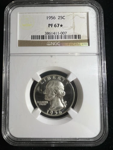 1956 Washington Quarter Proof NGC PF67 Star Exceptional Eye Appeal