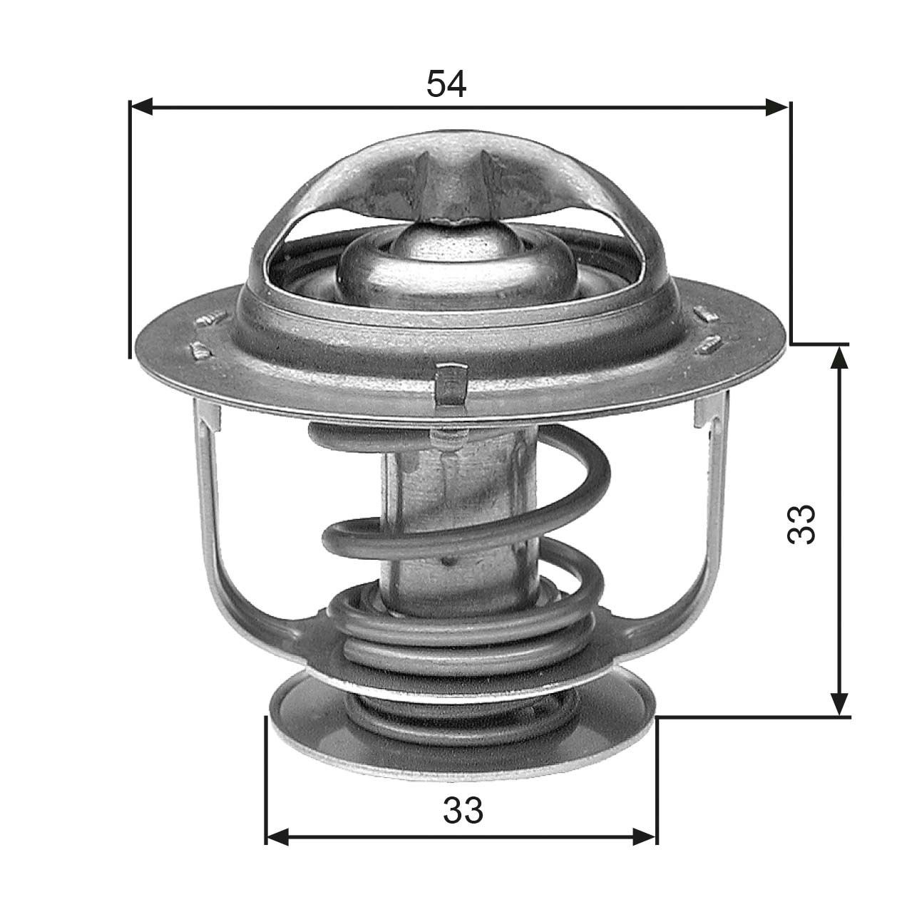 Thermostat liquide de refroidissement GATES TH30888G1 haute durabilité Kia