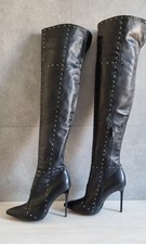 100% GLAMOUR! Sexy Leder-Overknees BADURA Gr. 38 Linie: MODELL ANIA JAGODZINSKA 