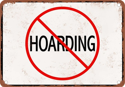 #ad Metal Sign NO HOARDING Vintage Rusty Look $19.95