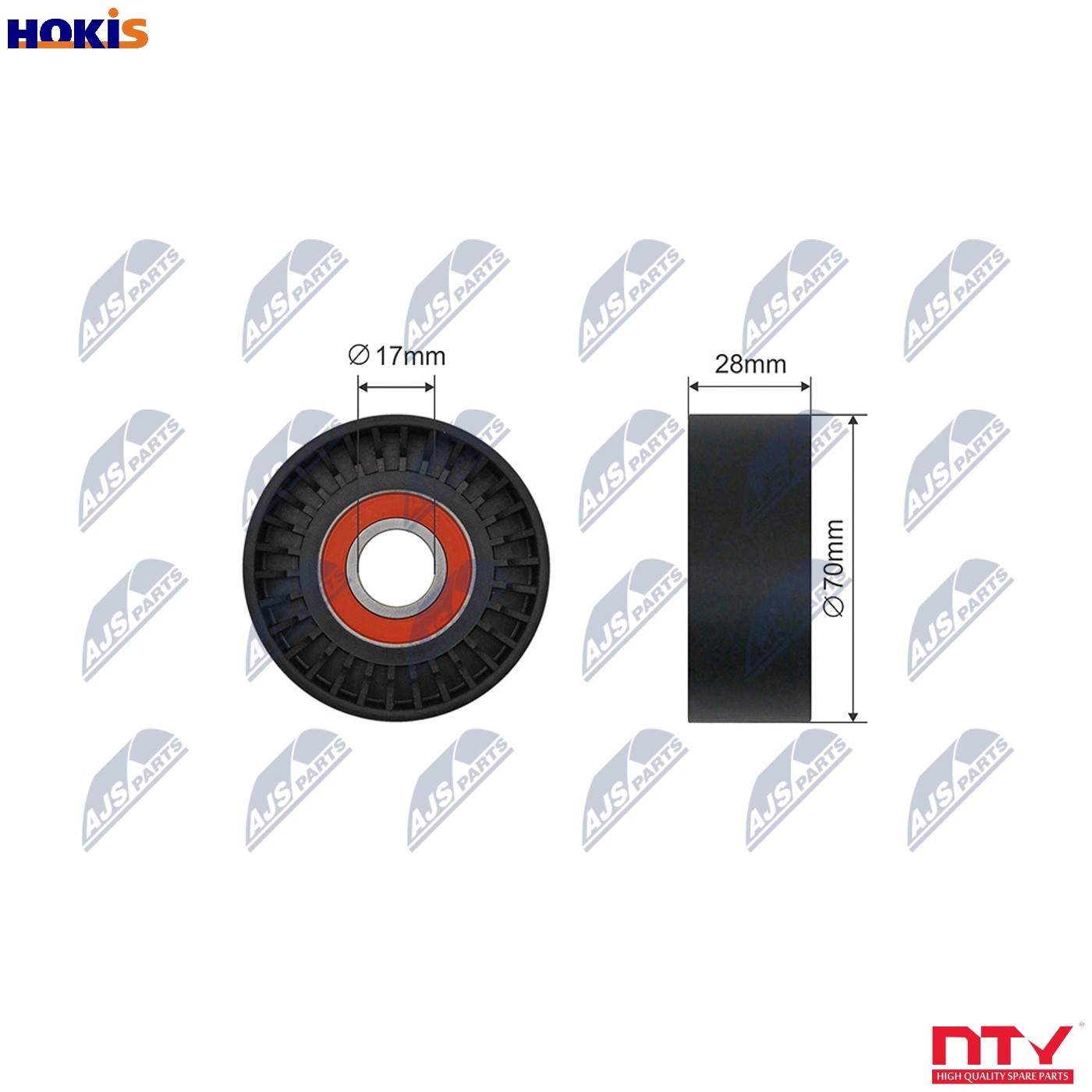 NTY RNK-BM-042 Tensioner Pulley, V-ribbed belt for BMW - Image 11