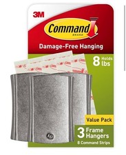 3-Pack Command™ 8 lb Jumbo Universal Picture Hangers 3 Metal Hangers + 8 Strips 2.50 per strip
