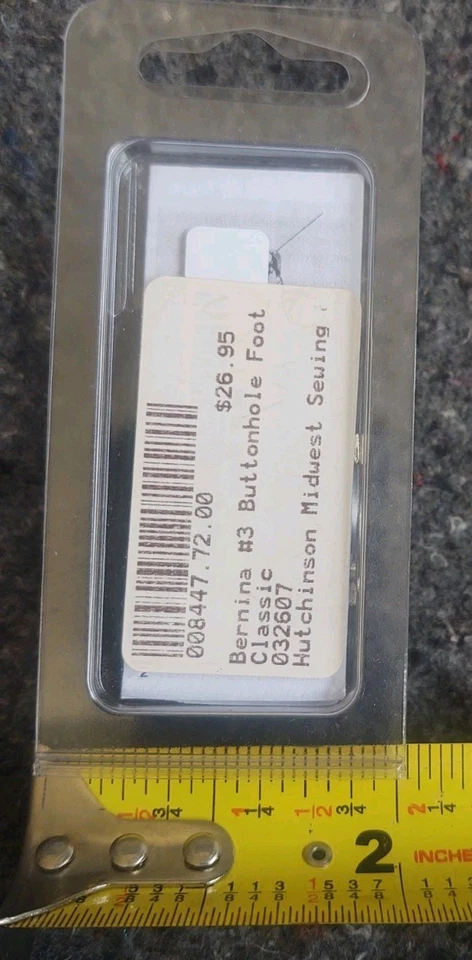 Genuine New Style Bernina #3 Standard Buttonhole Foot - 008 447 7200 - Image 2 of 3