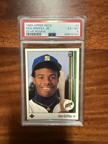 1989 Upper Deck - Star Rookie Ken Griffey Jr #1 - PSA 6, Nicely Centered