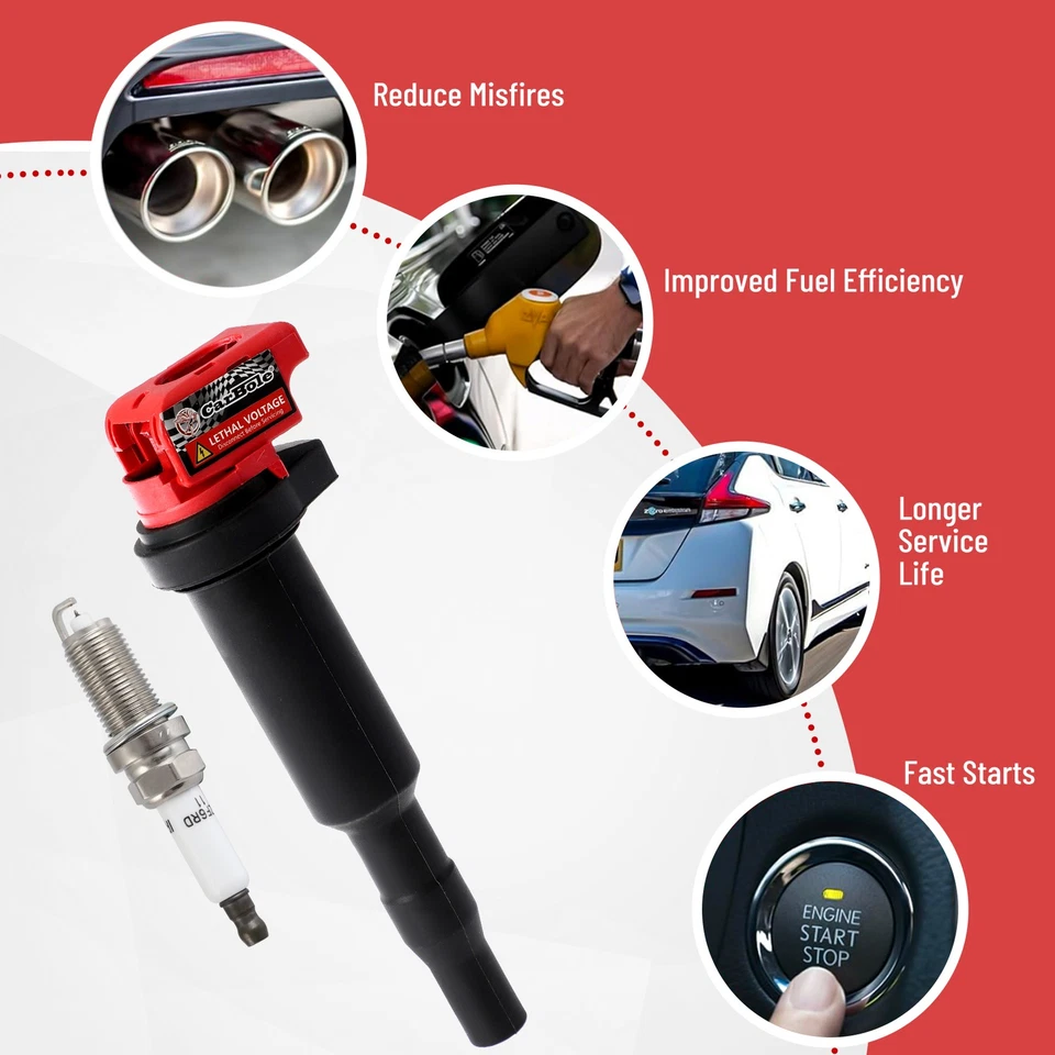 Bobina de encendido 6X de alto rendimiento y bujía IRIDIO para BMW E46 E60 E90 X3 X5 Foto 4 de 4