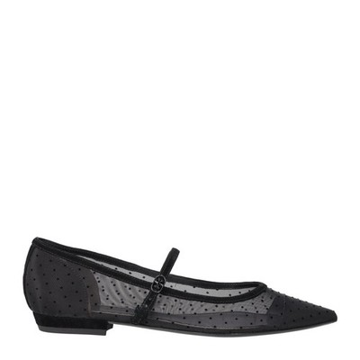 TORY BURCH schwarze Mary Jane-Flats Mesh Komfort Doppelschnalle US6,5 UVP323