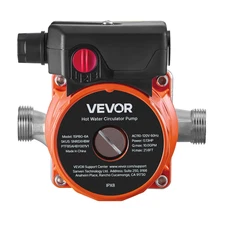 Hot Water Recirculating Pump, 10 GPM, 3-Speed Control, 0.13 HP, Stainless Steel