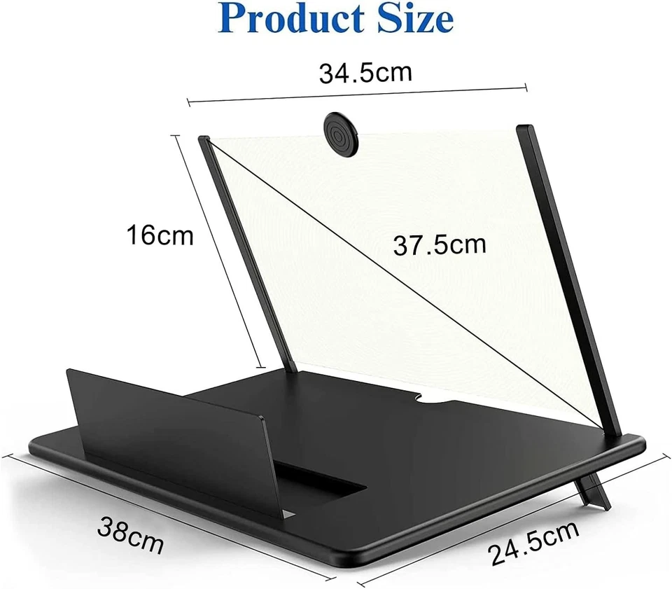 Cell Phone Screen Magnifier 3D HD 18 Inch Foldable Visual Enhancer for Smartp... - Image 4 of 4