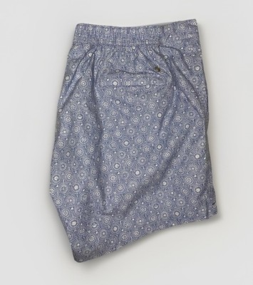 Peter Millar Crown Crafted Swim Trunks, Men s XL Blue/White Nautical Mandala