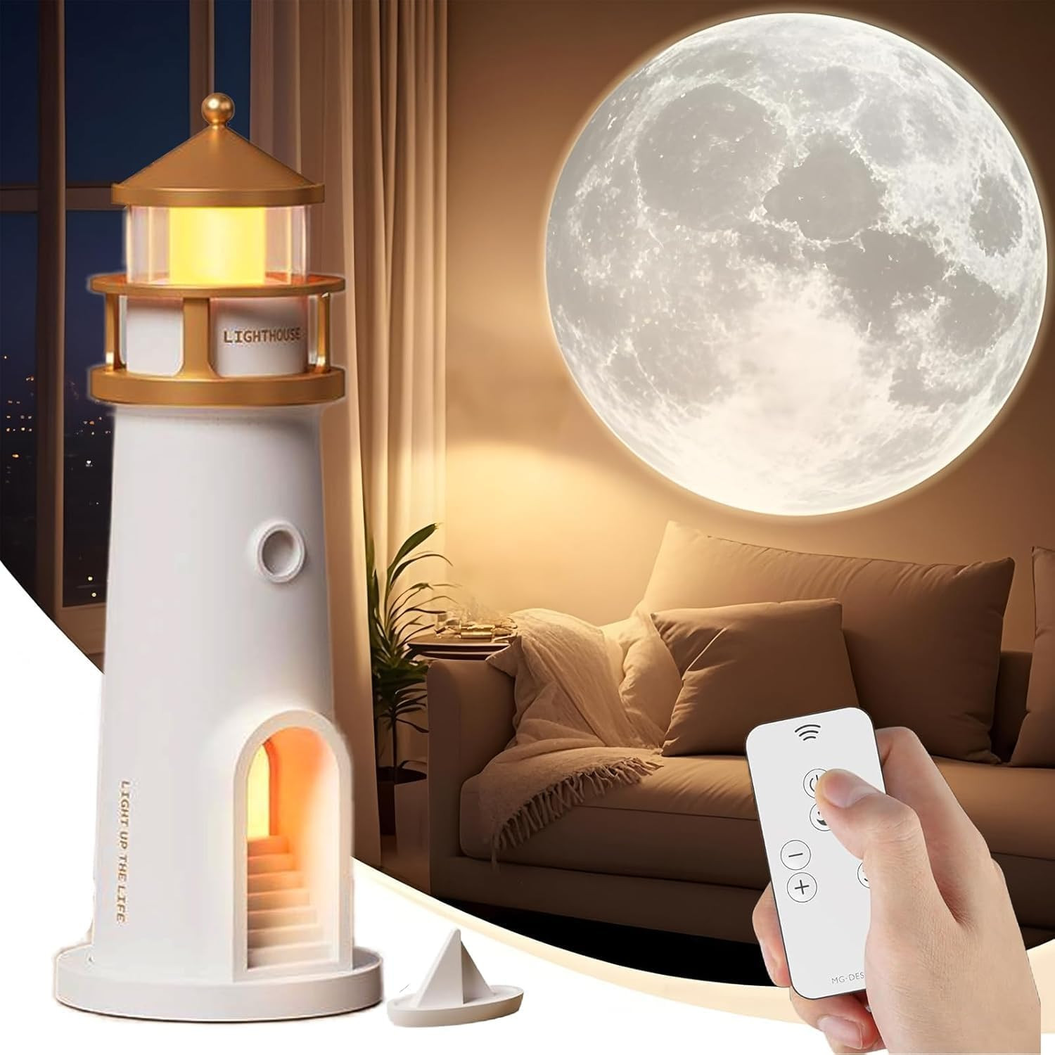 Proiettore Notturno Faro LED: Luce Lunare per Regali e Decoro