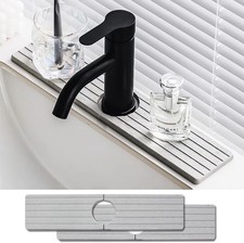 2 Sets Diatomaceous Earth Sink Faucet Absorbing Stone Mat Fast Drying
