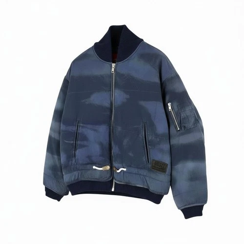 DIESEL Men Jacket W-Spleak-A S Blue Washed Oversized Bomber Insulated RRP325 video thumbnail