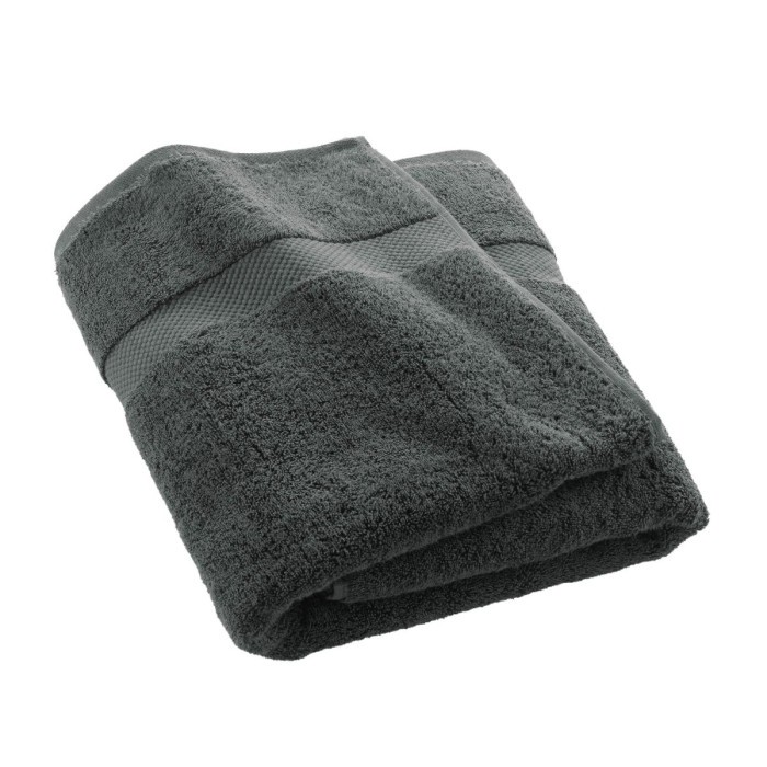 Drap de bain anthracite 90x150cm Elegance en coton éponge haut de gamme