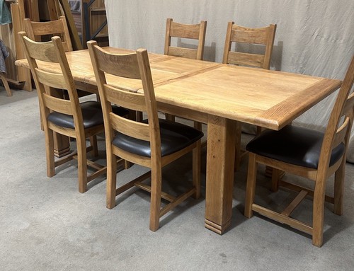 Danube Weathered Oak Dining Table And Chairs - Picture 19 of 24